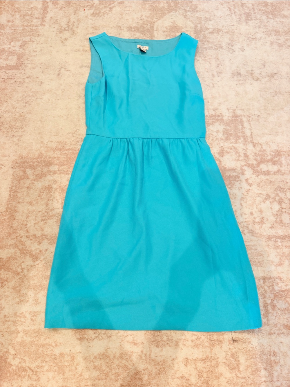 J. Crew Sleeveless Dress in Turquoise Blue